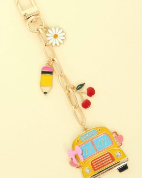 School Day Thme Bag Charm Keychain