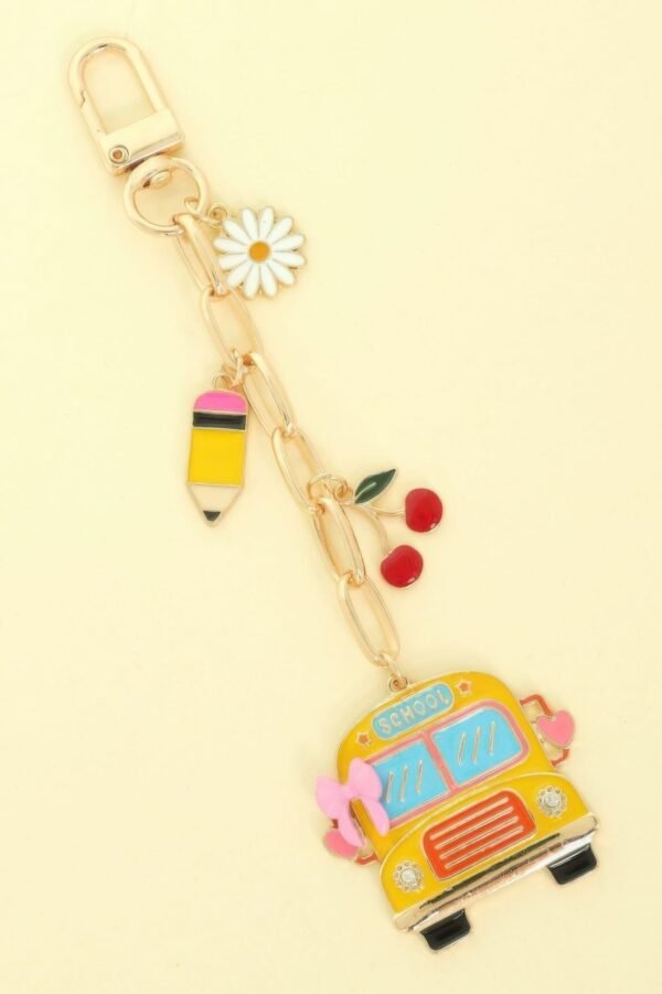 School Day Thme Bag Charm Keychain