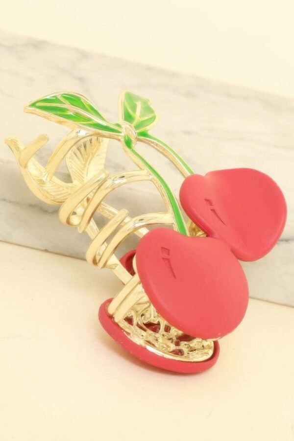 Cherry Shaped Metal Hair Claw Clip