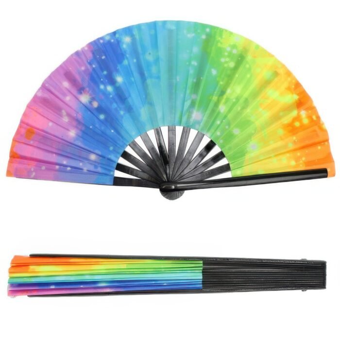 Themed Graphic Print Folding Hand Fan - Image 2