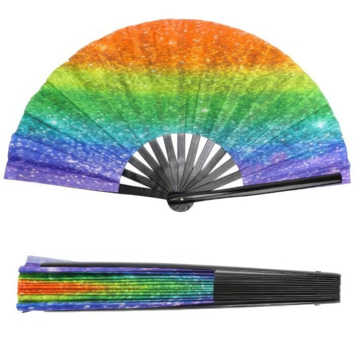 Themed Graphic Print Folding Hand Fan - Image 5