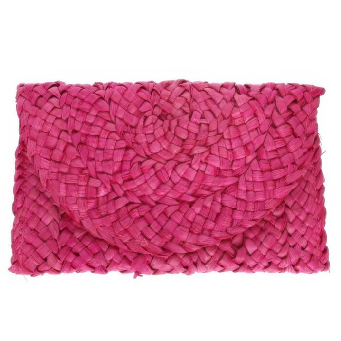 Straw Woven Raffia Clutch Handbag - Image 4