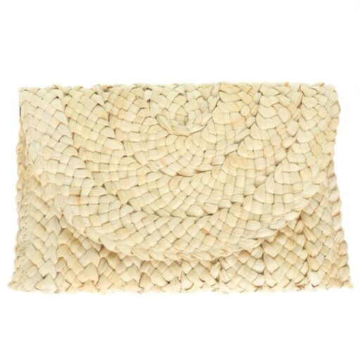 Straw Woven Raffia Clutch Handbag - Image 6