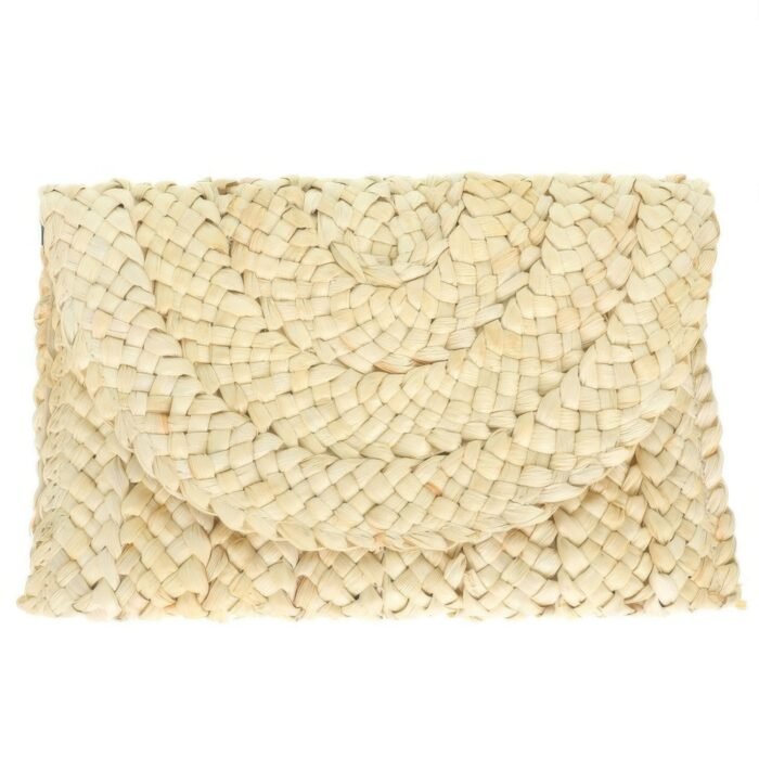 Straw Woven Raffia Clutch Handbag - Image 6