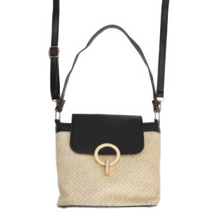 Straw Woven Crossbody Bag - Image 1
