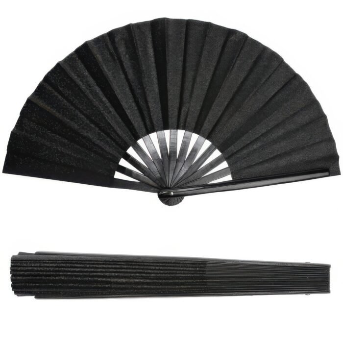 Glitter Fabric Folding Hand Fan - Image 1