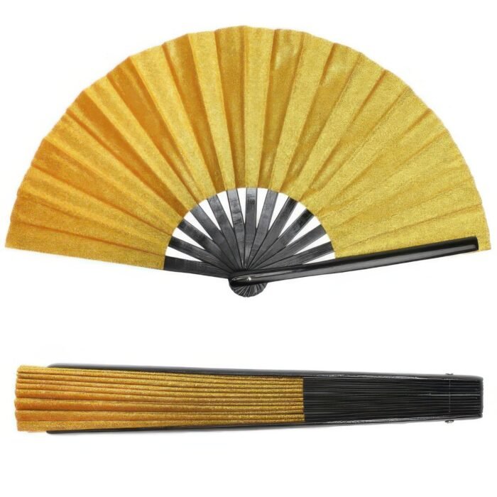 Glitter Fabric Folding Hand Fan - Image 2