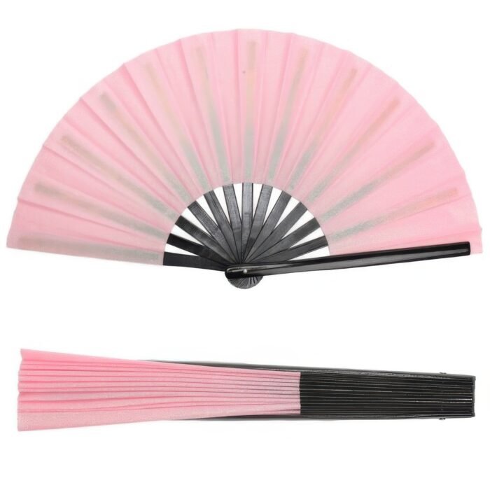 Glitter Fabric Folding Hand Fan - Image 4