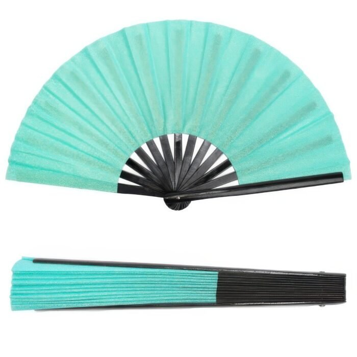 Glitter Fabric Folding Hand Fan - Image 6