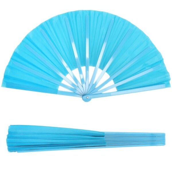 Vibrant Solid Color Folding Hand Fan