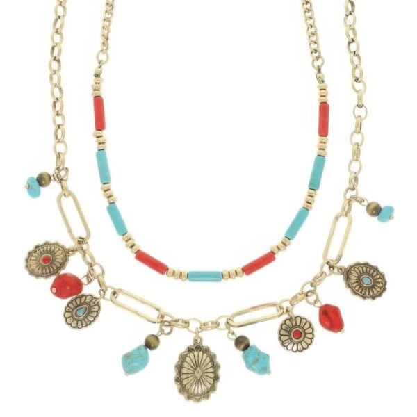 Western Theme Turquoise Necklace Set