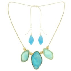 Acetate Resin Necklace Set With Earrings