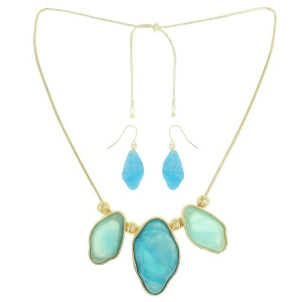 Acetate Resin Necklace Set With Earrings