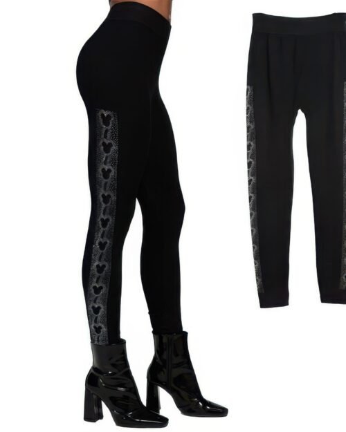 mouse ears crystal studded high waisted leggings