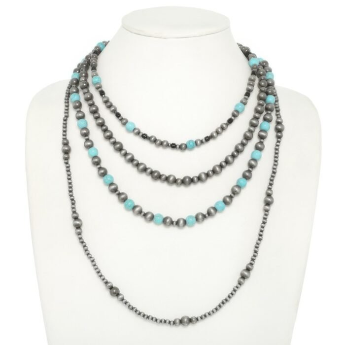 Western Multi Strand Beaded Necklace - Image 2