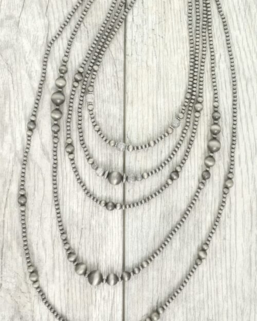 Western Multi Strand Graduated Beaded Necklace