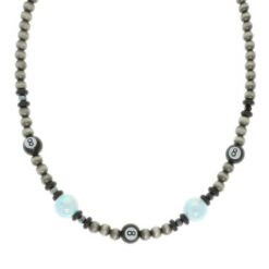 Western Theme 8 Ball Beaded Necklace