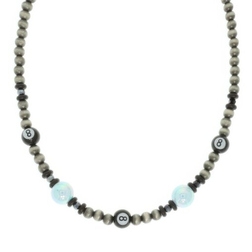 Western Theme 8 Ball Beaded Necklace - Image 2