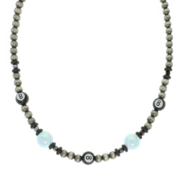 Western Theme 8 Ball Beaded Necklace - Image 2