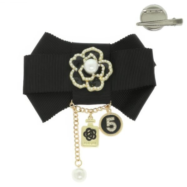2 In 1 Pearl Charm Bow Barrette Pin