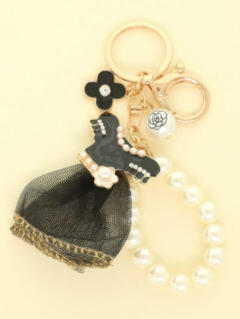 Fashionista Theme Bag Charm Keychain
