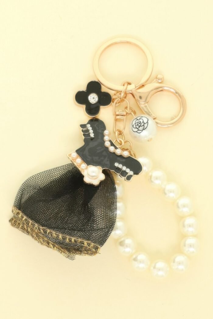Fashionista Theme Bag Charm Keychain - Image 1