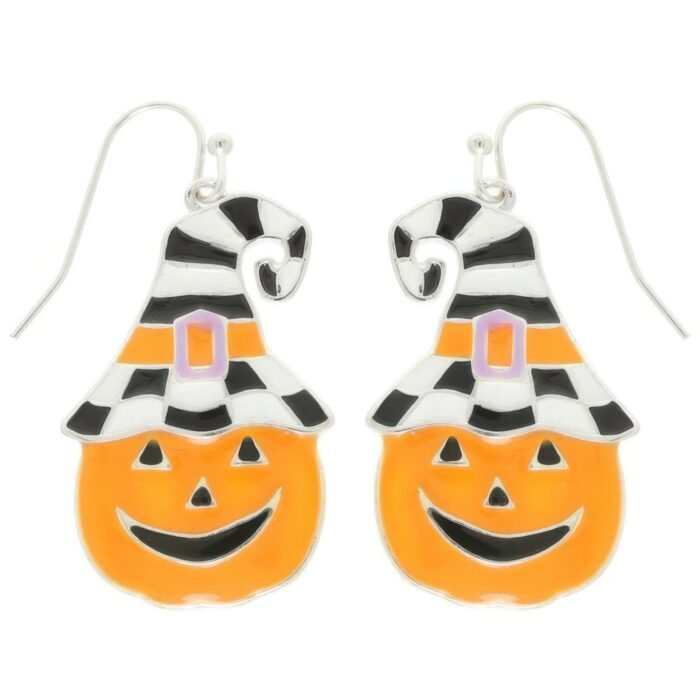 Halloween Jack-o-lantern Pumpkin Earrings - Image 2