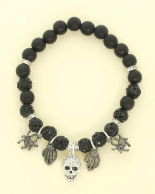 Halloween Theme Charm Stretch Bead Bracelet