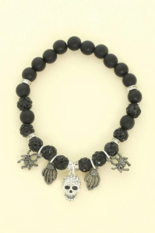Halloween Theme Charm Stretch Bead Bracelet