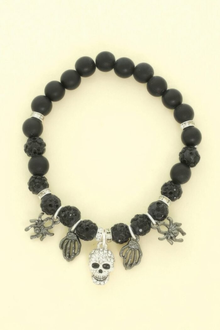 Halloween Theme Charm Stretch Bead Bracelet - Image 1