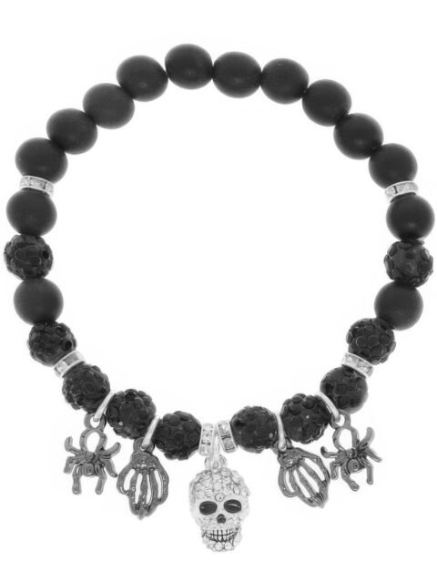 Halloween Theme Charm Stretch Bead Bracelet