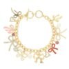 Bow Theme Charm Toggle Bracelet