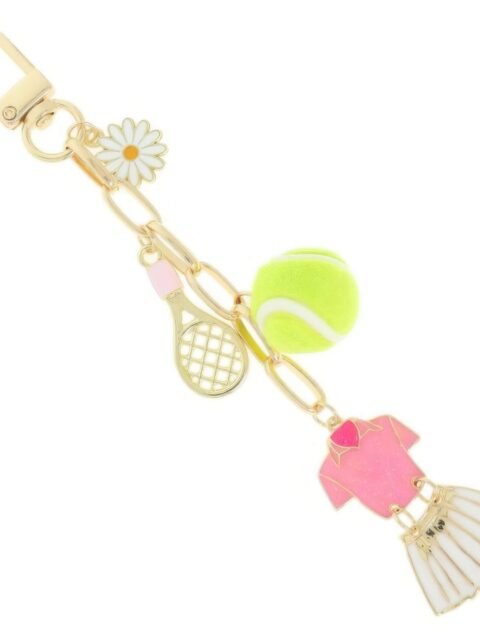 Tennis Theme Bag Charm Keychain