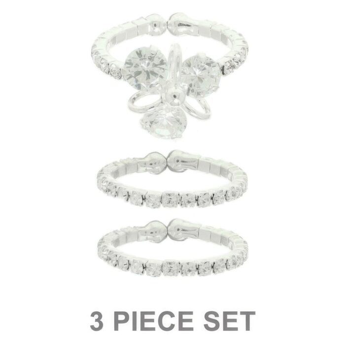 3pc Jeweled Adjustable Ring Set - Image 2