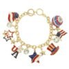 Patriotic Heme Charm Toggle Bracelet