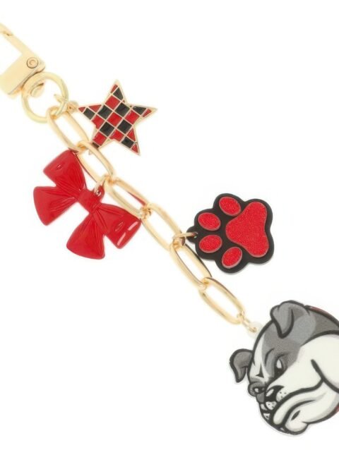 Game Day Bulldog Bag Charm Keychain