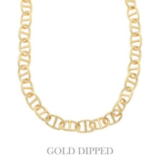 Gold Plated Soda Tab Link Chain Necklace