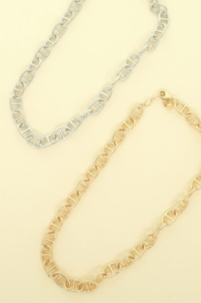 Gold Plated Soda Tab Link Chain Necklace - Image 3