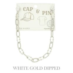 Gold Plated Twist Link Cap Chain And Pin