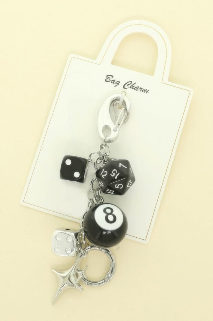 Las Vegas Theme Bag Charm Keychain - Image 1