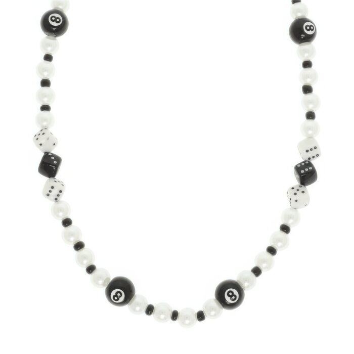 Western Gambling Theme 8 Ball Beaded Necklace - Image 2
