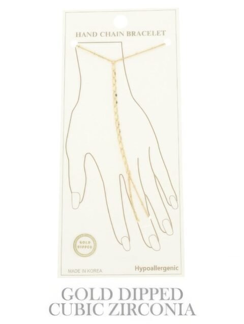 Gold-plated Twisted Hand Chain Bracelet