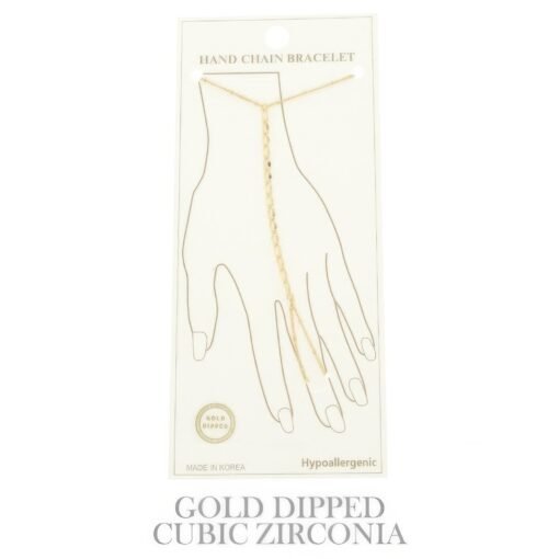 Gold-plated Twisted Hand Chain Bracelet