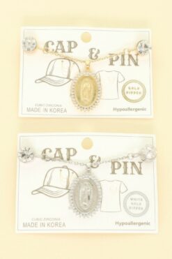 Gold Plated Virgin Mary Theme Charm Hat Chain