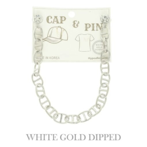 Gold Plated Soda Tab Link Cap Chain And Pin