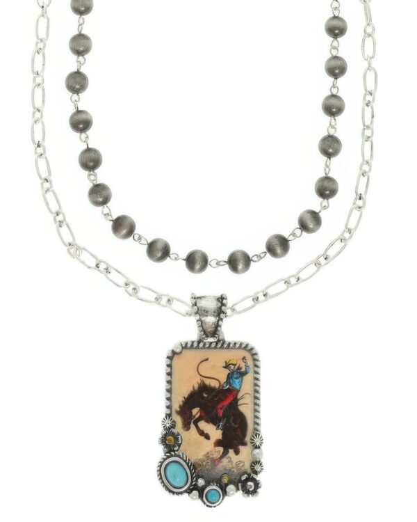 Western Rodeo Cowboy Beaded Necklace