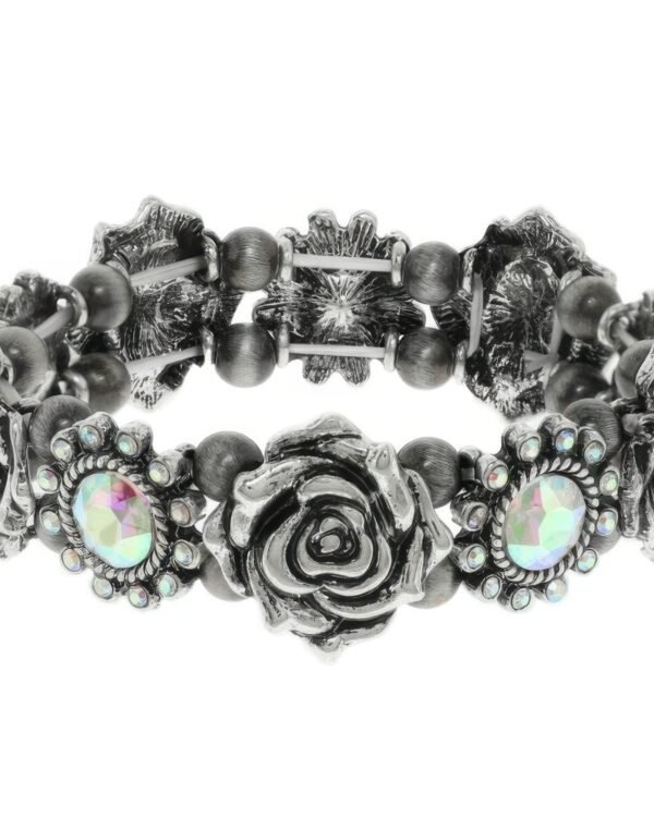Western Rose Themed Stretch Bracelet