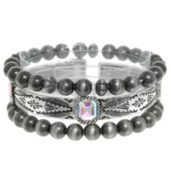 3pc Western Crystal Beaded Bracelet Set