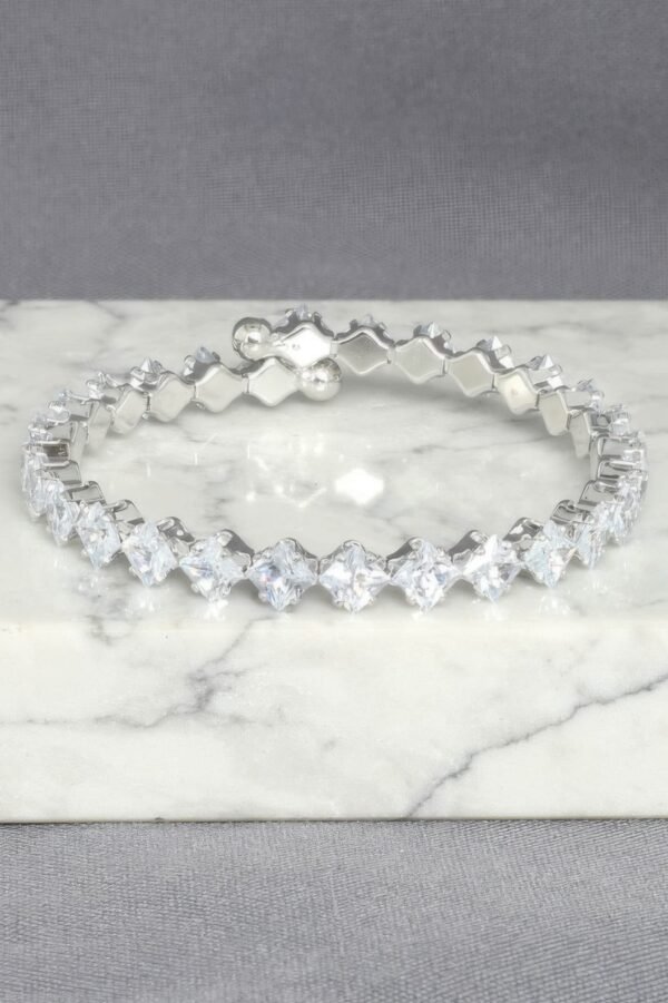 White Gold Plated Cz Tennis Bracelet