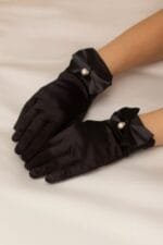Women’s Bridal Wrist Length Satin Gloves